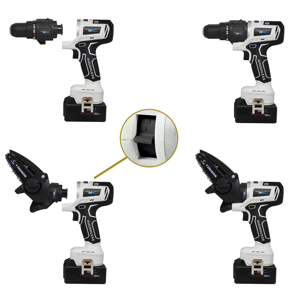 Kit 10 em 1 Parafusadeira Furadeira Lixadeira Serra Martelete Elétrico Espatulas + 2 Brindes Exclusivos