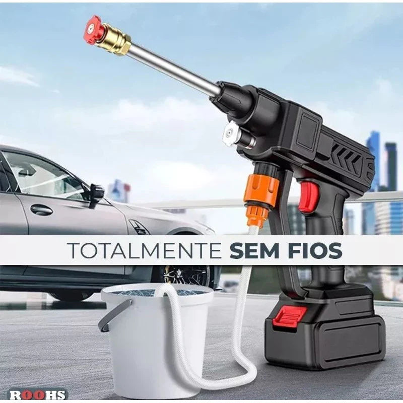 Lavajato 48V Pistola Lavadora Portátil De Alta Pressão Recarregável Carros e Jardins Pistola Residencial Bivolt