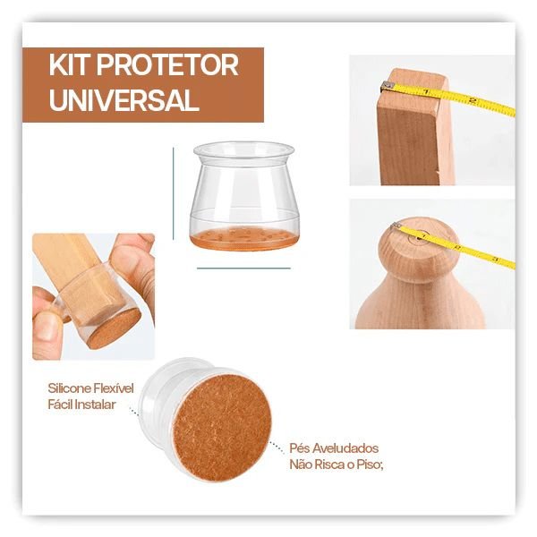 Tampa Para Pernas de Moveis - PéFlex® (Protege contra Riscos e Barulhos)