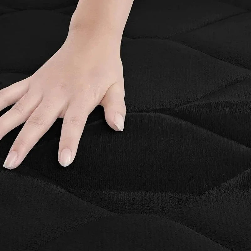 Tapete Antiderrapante de Veludo Coral Ultra Absorvente