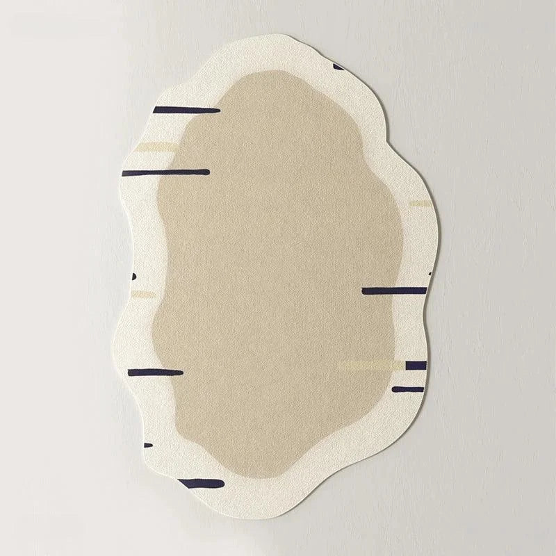 Tapete Irregular Antiderrapante para Sala e Quarto com Design Moderno