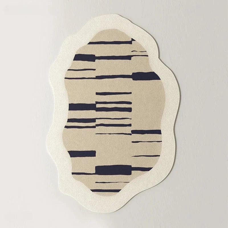 Tapete Irregular Antiderrapante para Sala e Quarto com Design Moderno