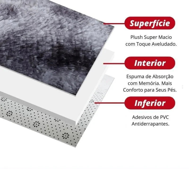 Tapete Liso Soft Felpudo Creme