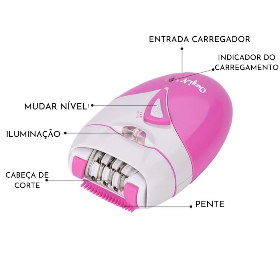 Depilador Elétrico Feminino Recarregável
