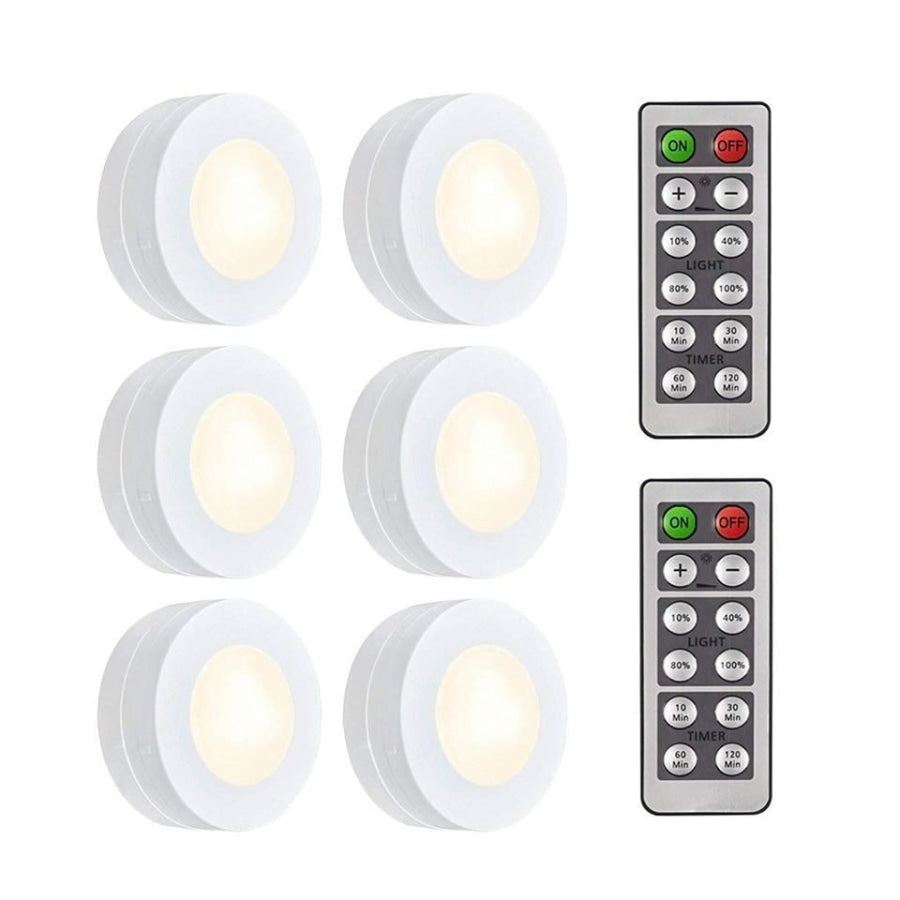 Kit Luminária Led - Sem Fio - Spot de Led a Pilha com Controle Remoto
