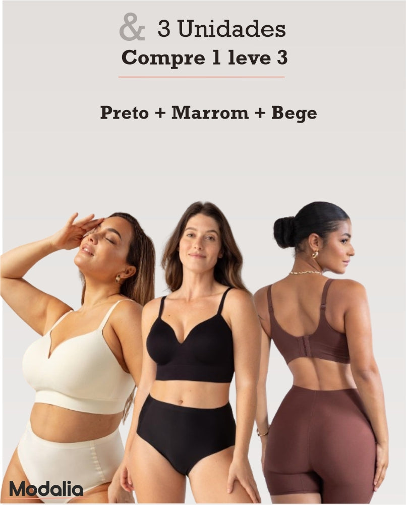Sutiã Modelador Efeito Silicone - Comprando 1 Você Leva + 2 Grátisv