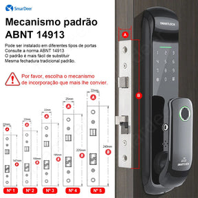 Fechadura Digital Smart 3D Wifi Biométrica Security Smart