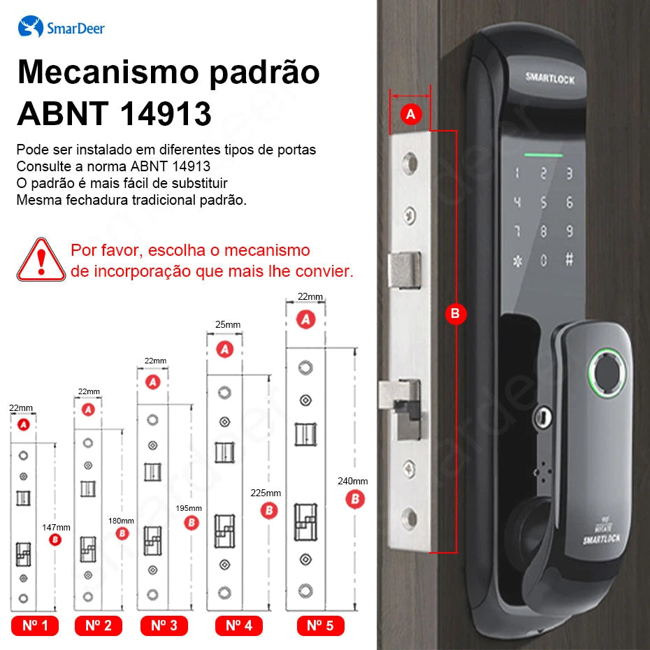 Fechadura Digital Smart 3D Wifi Biométrica Security Smart