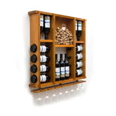 Adega de Madeira Maciça para 15 Garrafas de Vinho