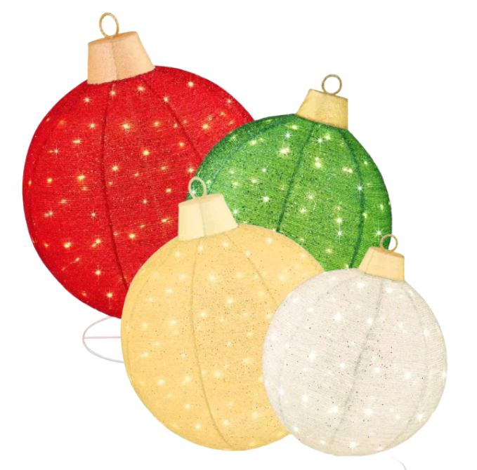 Esferas de Enfeites de Natal com Micro Leds 2025 - PAGUE 1 LEVE 4