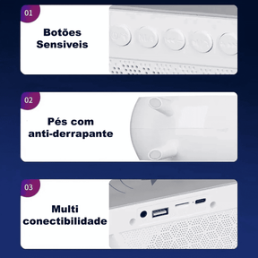 Luminária Multifuncional com Carregador Sem Fio