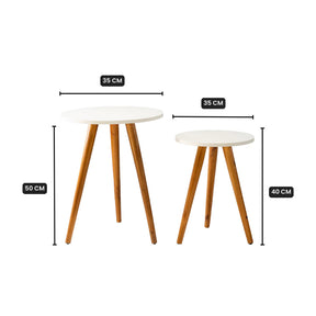 Conjunto de Mesas Laterais em Madeira – Sofisticação e Praticidade