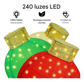 Esferas de Enfeites de Natal com Micro Leds 2025 - PAGUE 1 LEVE 4