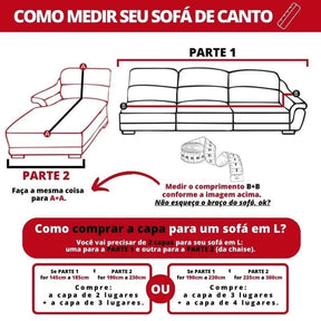 Capa para Sofá Suede Preto Impermeável para Sala