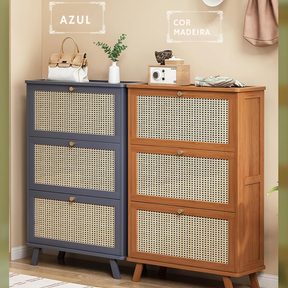 Armário de Sapatos de Bambu