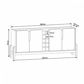 Aparador Buffet Armário com Adega