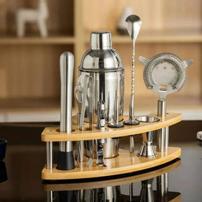 Kit Bartender de Aço Inoxidável com Shaker e Ferramentas Dellirium