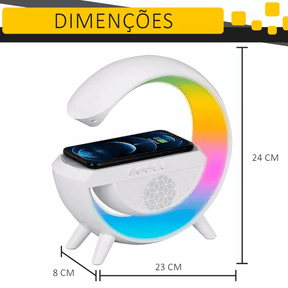 Luminária Multifuncional com Carregador Sem Fio
