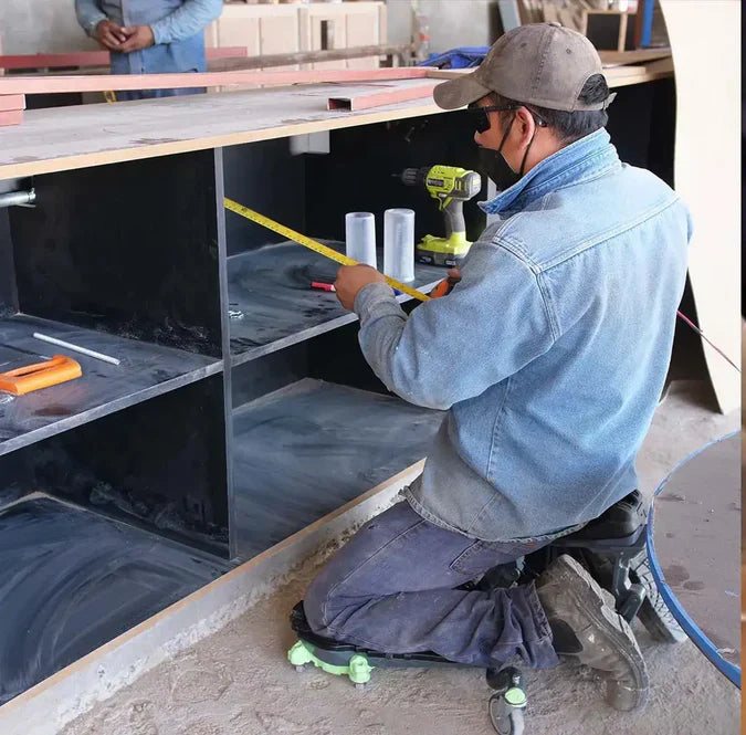 Move Pro ® Joelheiras de trabalho Rolantes + banco