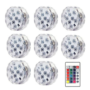 Kit Luminárias de Piscina RGB | Sem Fio Com Controle Remoto