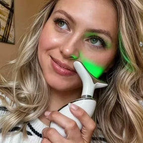 Massageador Elétrico Facial com Fototerapia Anti-Rugas