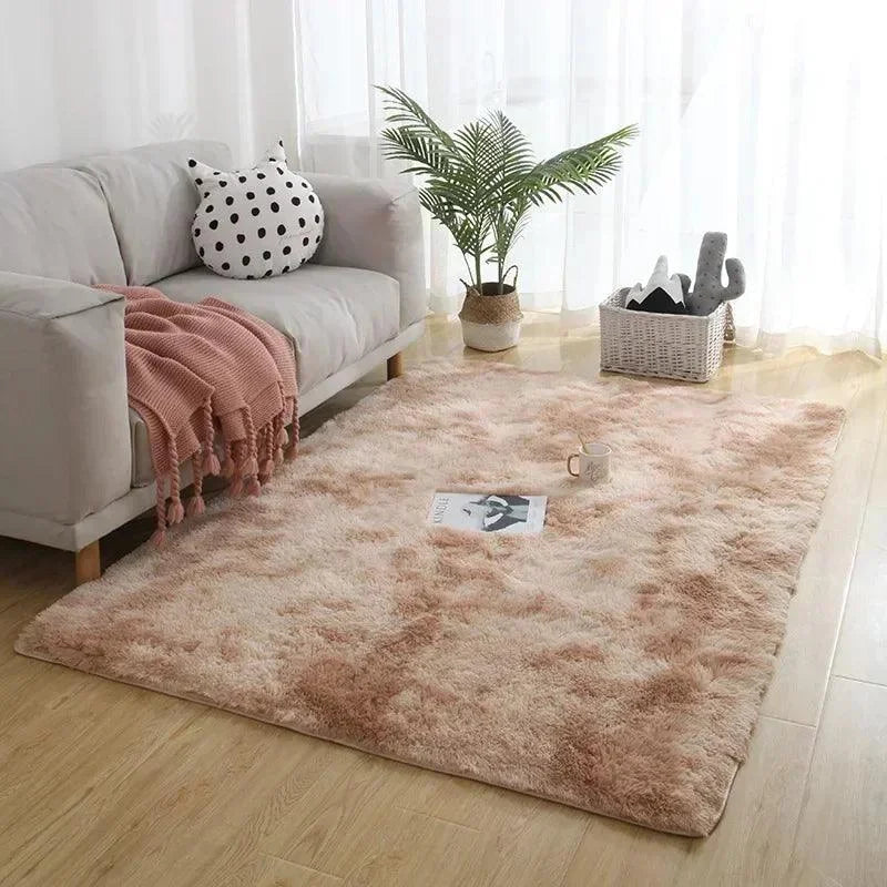 Tapete Felpudo Tie-dye Retangular para Decoração Moderna Lenogue