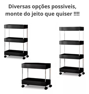 Carrinho Organizador Multiuso Com Rodinhas