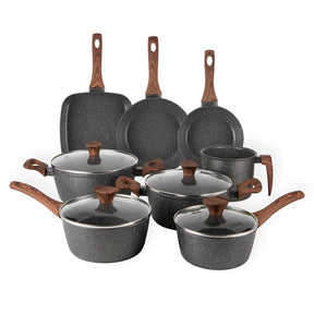 Jogo de Panelas Linen Ceramic - Revestimento Cerâmico Antiaderente 8 Peças