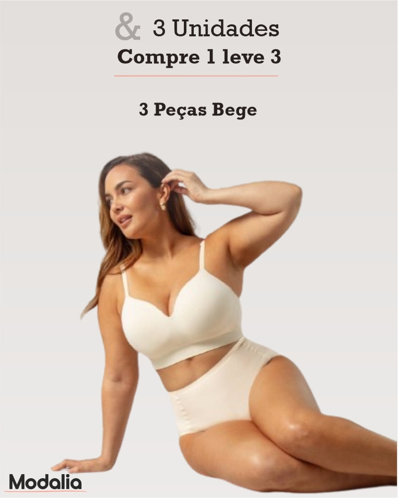 Sutiã Modelador Efeito Silicone - Comprando 1 Você Leva + 2 Grátisv