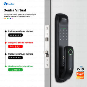 Fechadura Digital Smart 3D Wifi Biométrica Security Smart