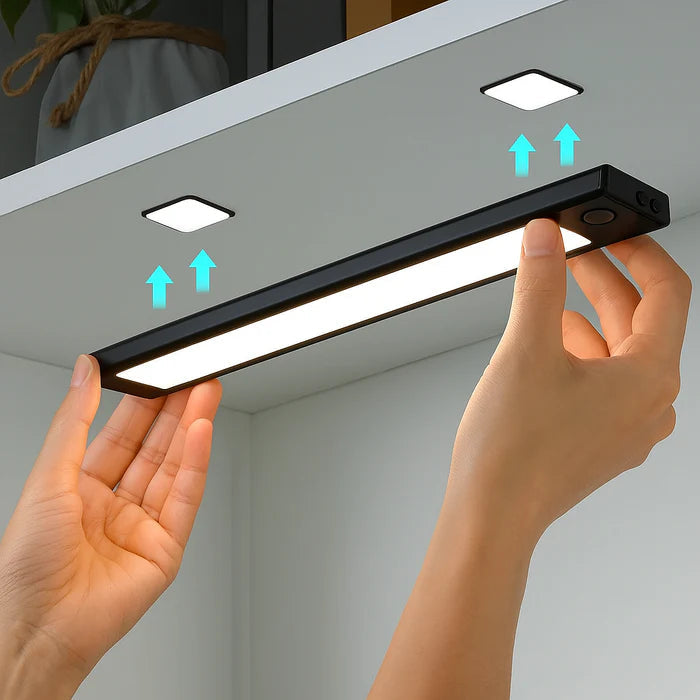 Luminária LED Fina – Sensor de Movimento e Recarregável e sem Fio