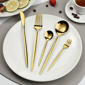 Conjunto de Talheres de Aço Luxo Inoxidável 24 Peças