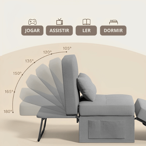 Puff Conforti Multifuncional 3 em 1 + Brinde