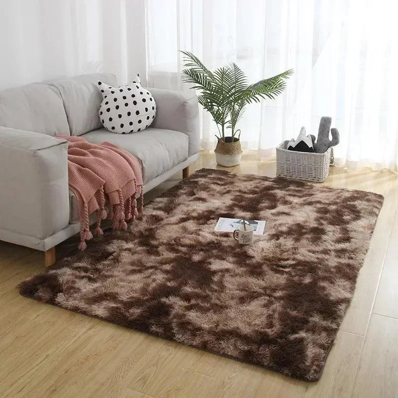 Tapete Felpudo Tie-dye Retangular para Decoração Moderna Lenogue