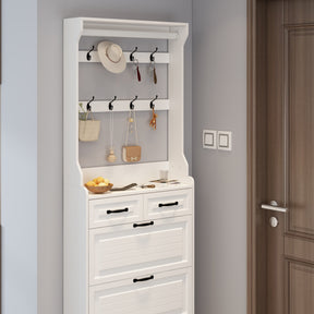 Armário de Sapatos - 3 Gavetas Basculantes 2 Gavetas com Cabide