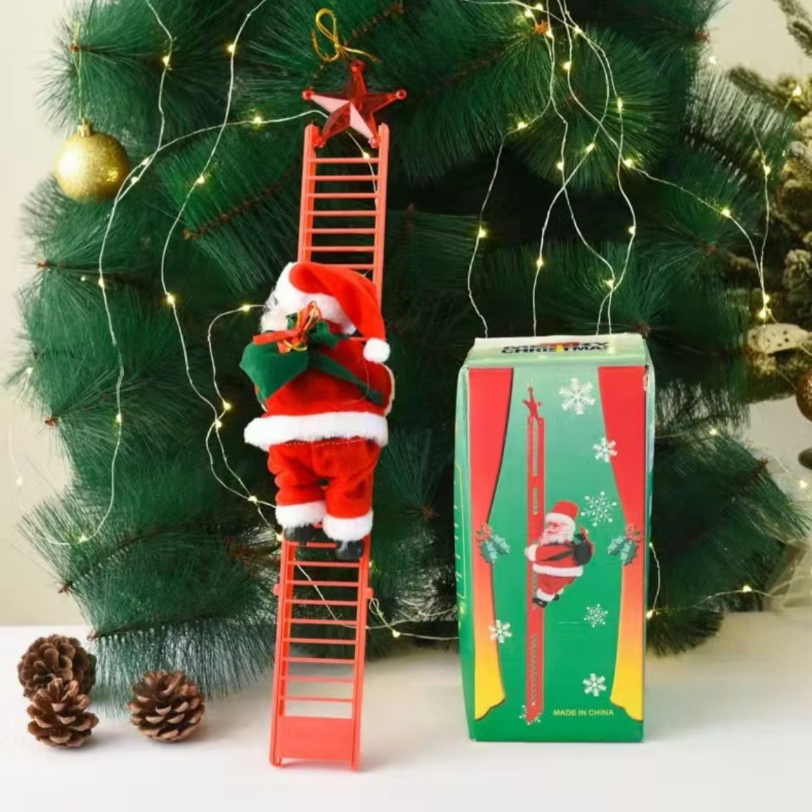 Decorações de Natal Papai Noel Elétrico - Brinquedos de Natal