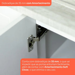 Conjunto de Armário de Cozinha Compacta com 4 Peças Estilo Americano