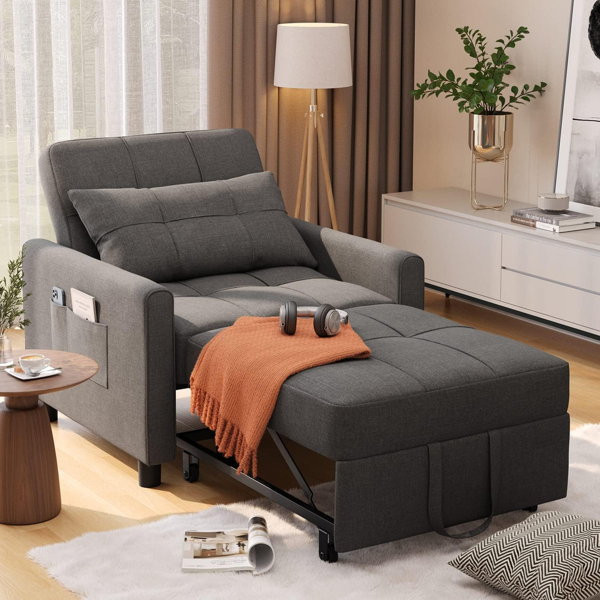 Sofá-Cama Versátil Brooke™ – Design Inteligente e Conforto 2 em 1