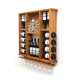 Adega de Madeira Maciça para 15 Garrafas de Vinho
