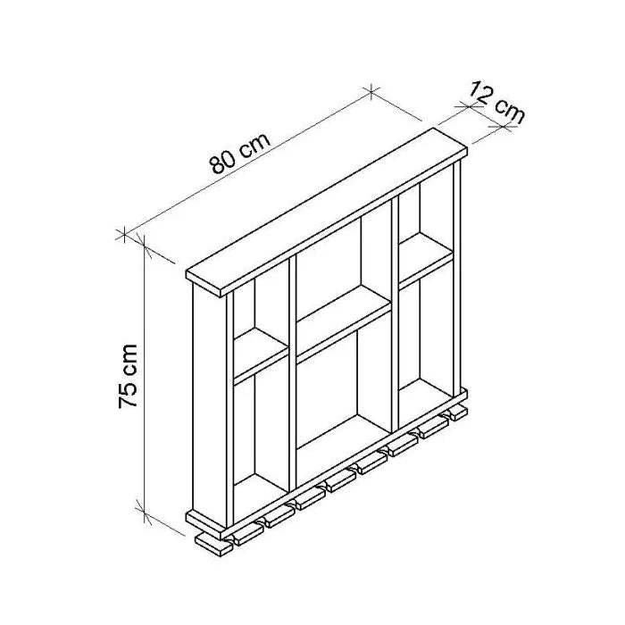 Adega de Madeira Maciça para 15 Garrafas de Vinho