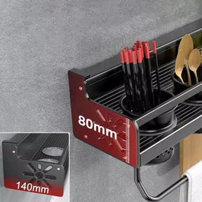 Prateleira Multifuncional para Cozinha em Aço Inox