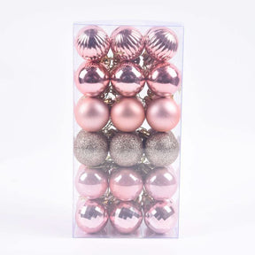 Decoração De Natal / 4cm 36 Peças Bolas Coloridas De Natal Com Glitter