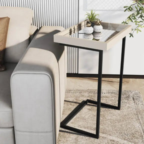 Mesa de Apoio Lateral Sofá Com Espelho