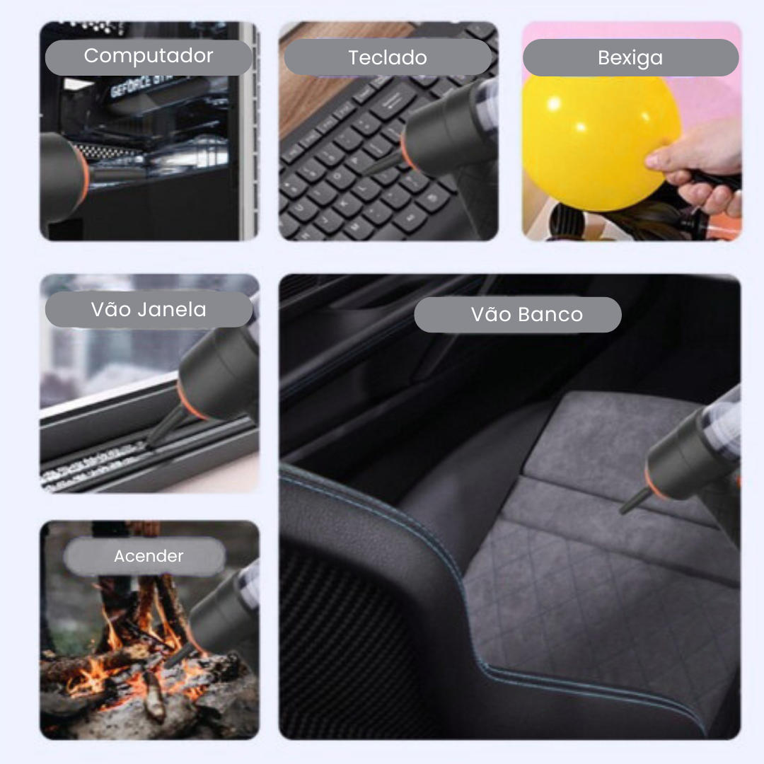 Mini Aspirador de Pó Portátil USB 2 em 1