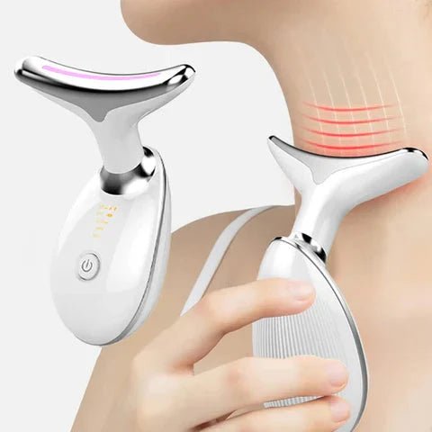 Massageador Elétrico Facial com Fototerapia Anti-Rugas