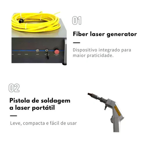 Máquina de Solda e Corte a Laser Portátil 150A Proteção Bivolt + 2 Brindes Exclusivos