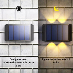 Arandela Solar de Parede para Área Externa com LED