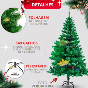 Árvore Natal Pinheiro Luxo | Decoração Volumosa e Elegante Sem Esforço