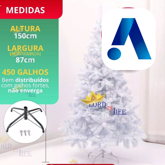 Árvore Natal Pinheiro Luxo | Decoração Volumosa e Elegante Sem Esforço