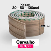 Kit Painel Ripado Autocolante 3M Laminado  | Linha Madeto | TOP
